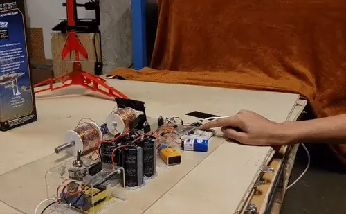 Multi-stage Coil Gun project in action