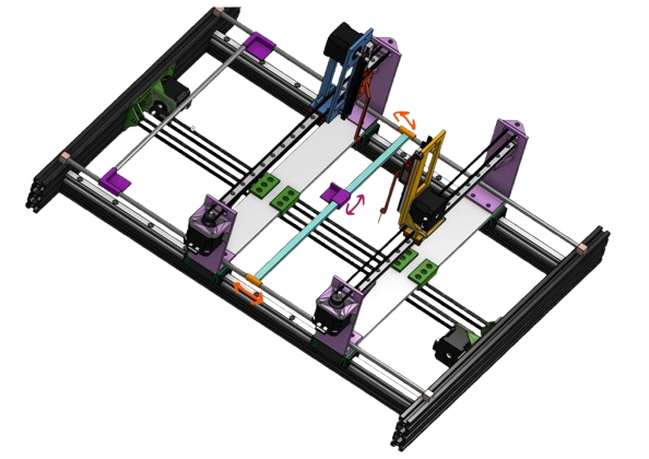 3D model of the dual-probe mechanism